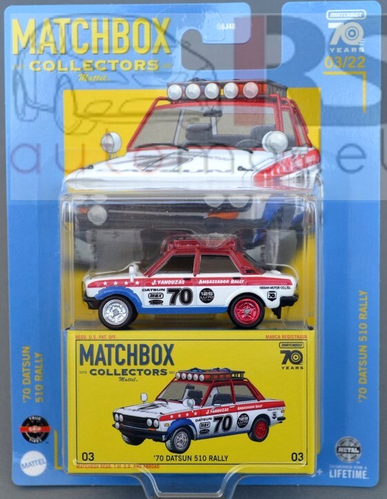 Matchbox Collectors Datsun 510 Rally 1970