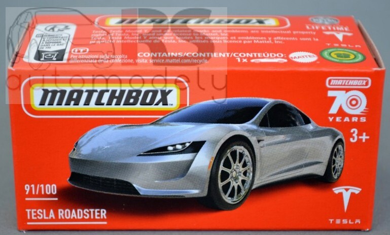 Matchbox Power Grab Tesla Roadster