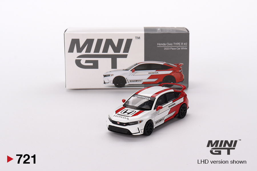 Honda Civic Type R #2 2023 Pace Car White 1:64 