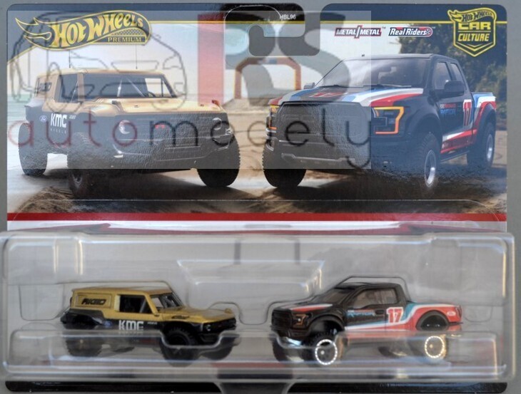 Hot Wheels Premium 2 Pack Ford Bronco R & ´17 F150 Raptor