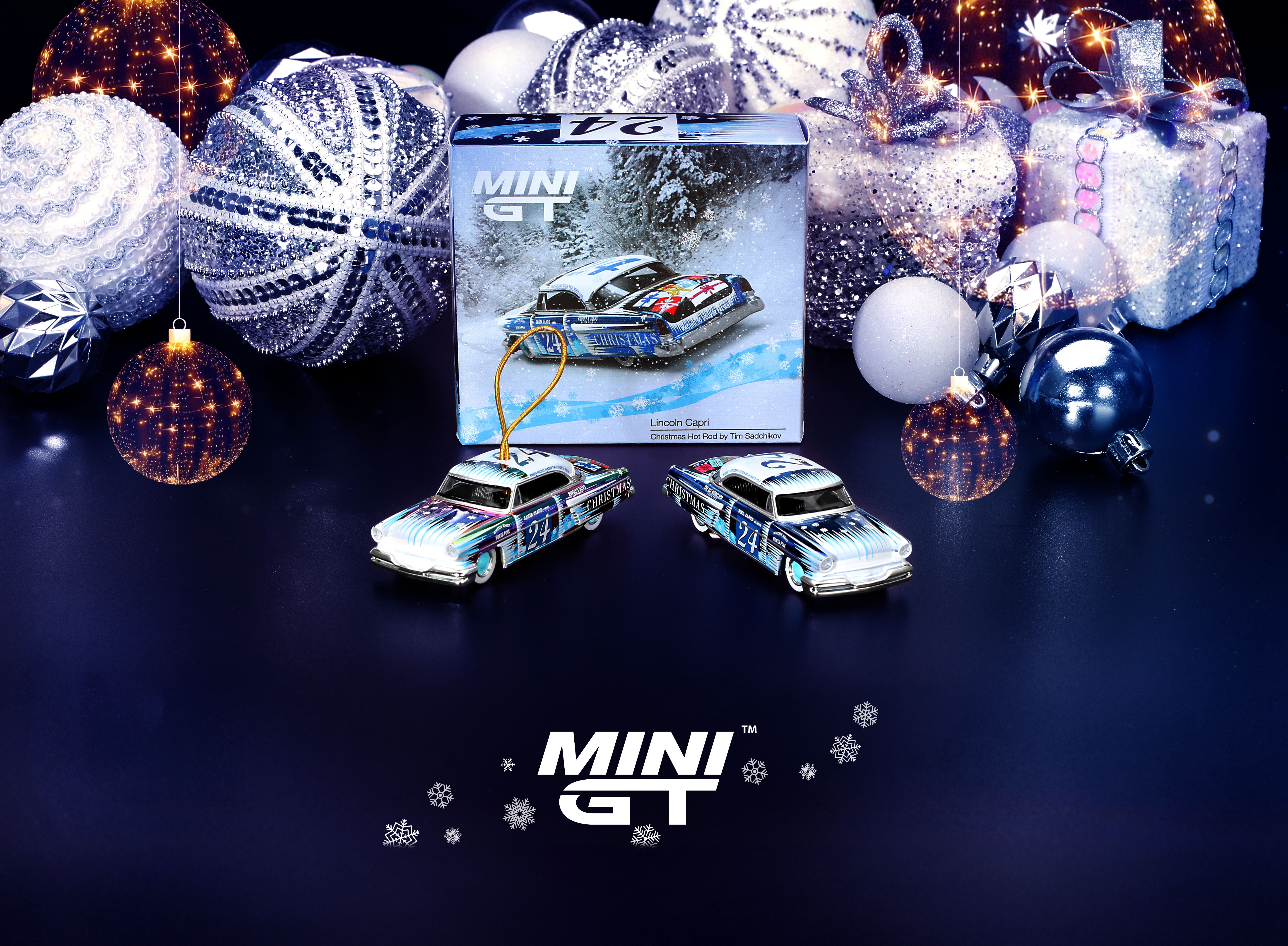 Lincoln Capri Christmas Hot Rod by Tim Sadchikov 2024 Christmas Edition 1:64