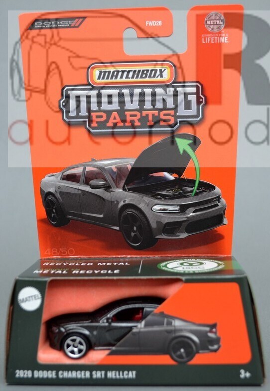 Matchbox Moving Parts 2020 Dodge Charger SRT Hellcat