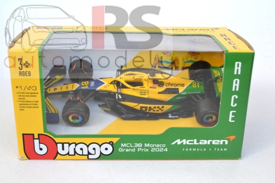 Mclaren F1 Mcl38 #81 2024 Piastri Monaco Grand Prix 