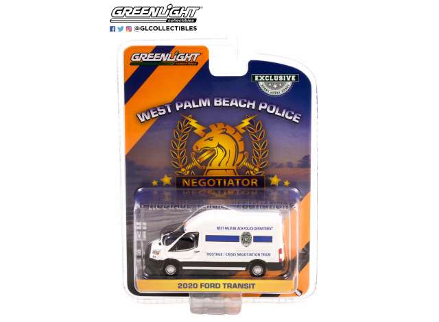 2020 Ford Transit LWB High Roof *West Palm Beach Florida Police Department Hostage/Crisis Negotiation Team* 1:64