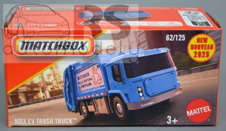 Matchbox Power Grab MBX EV Trash Truck