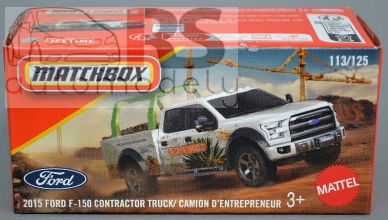 Matchbox Power Grab 2015 Ford F-150 Contractor Truck