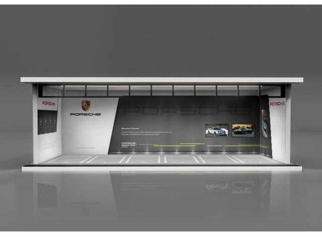 Parkovacia garáž Porsche s LED osvetlením 1:64