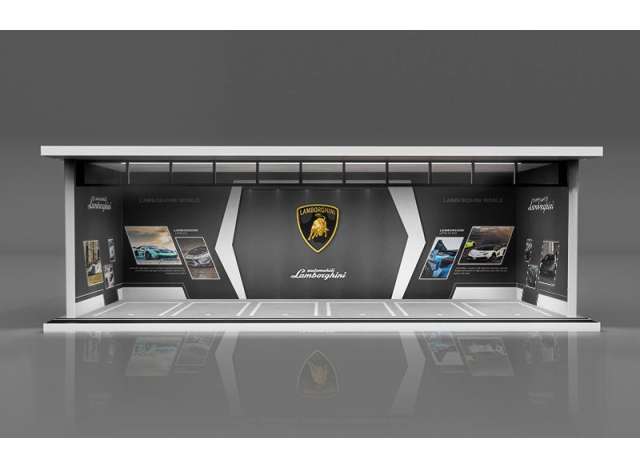 Parkovacia garáž Lamborghini s LED osvetlením 1:64