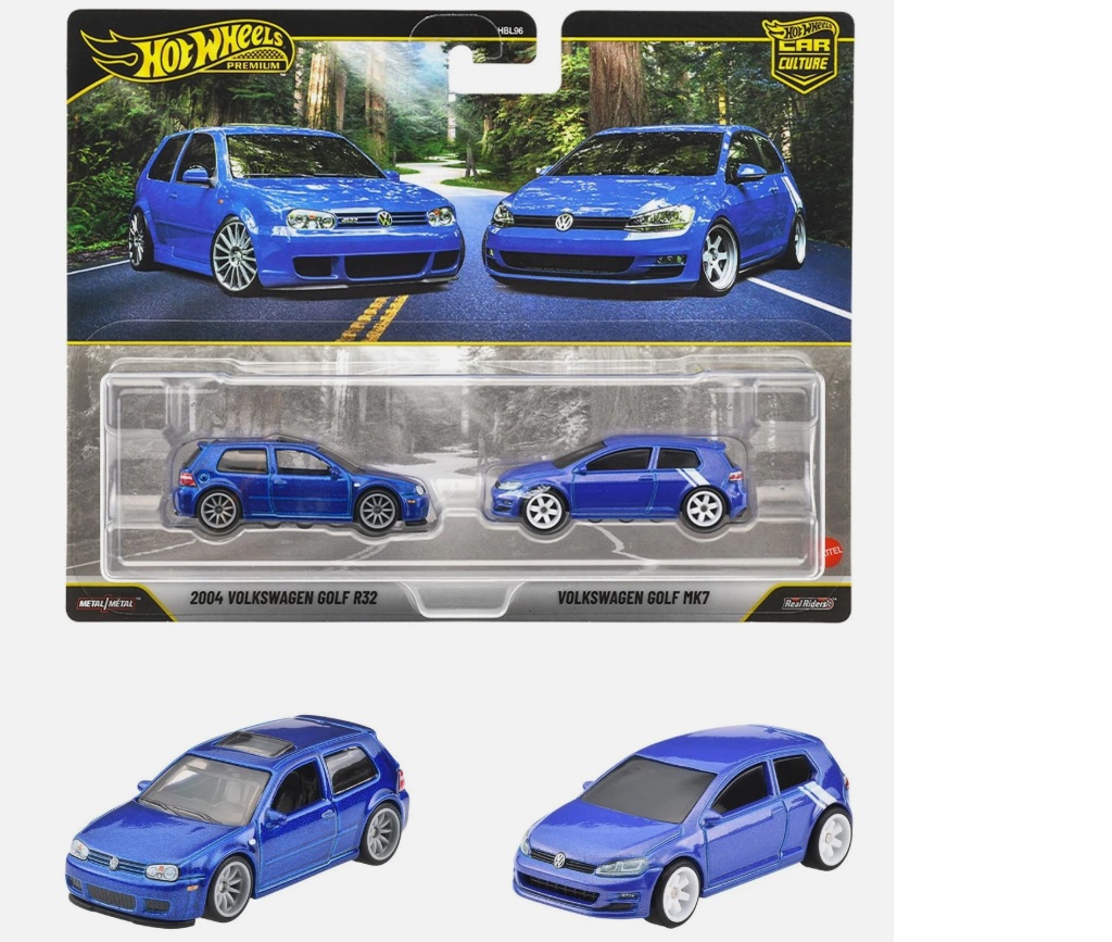 Hot Wheels Premium 2 Pack Golf R32 & Golf MK7