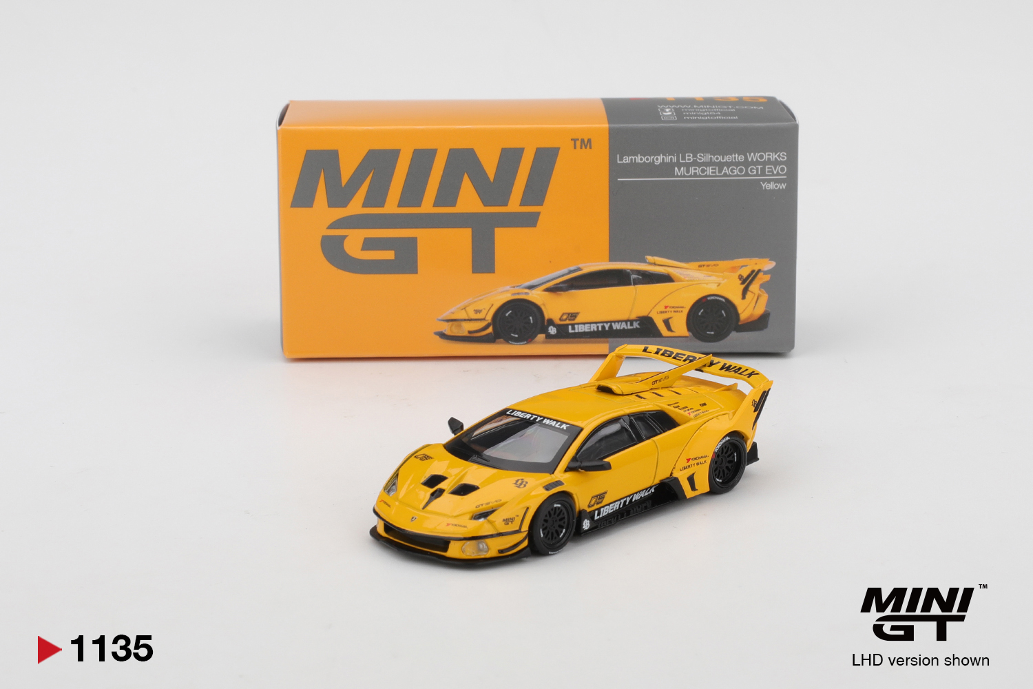 Lamborghini LB-Silhouette WORKS MURCIELAGO GT Evo Yellow 1:64 
