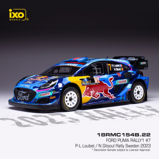 Ford Puma, No.7, WRC1, Rallye Sweden, P-L.Loubet (2023) 1:18