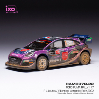 Ford Puma Rally 1, No.7, WRC, Rally Acropolis, P.-L. Loubet 2022 - REZERVÁCIA