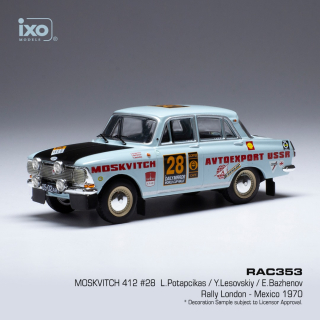Moskvič 412, No.28, Rally London - Mexiko, L.Potapcikas 1970 