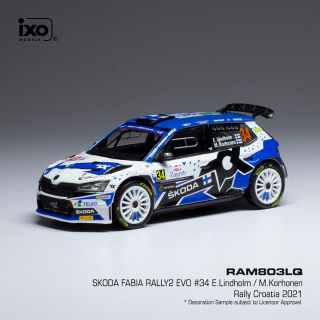 Škoda Fabia Rally2 EVO Lindholm, Rally Croatia 2021 