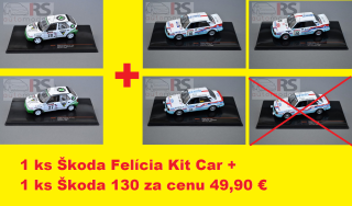 Akciový set Škoda Felícia Kit Car RAC Rally 1995 + Škoda 130 